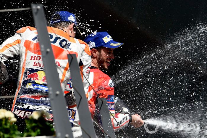 Podium: Marc Márquez, Repsol Honda Team, Andrea Dovizioso, Ducati Team