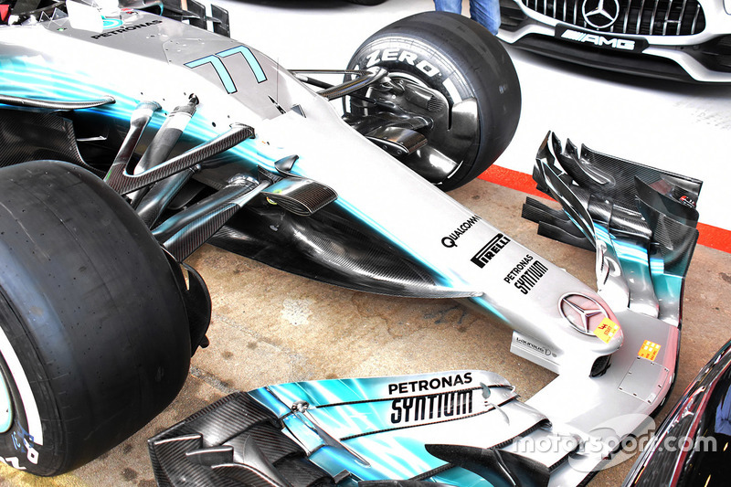 Детали передней части Mercedes F1 W08