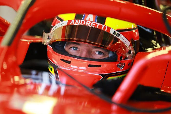 Jake Dennis, Andretti Formula E, in the garage