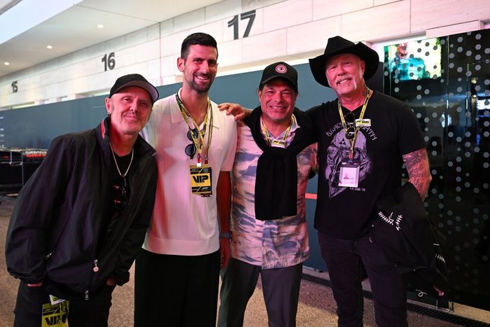 Novak Djokovic con Metallica durante el Sprint 