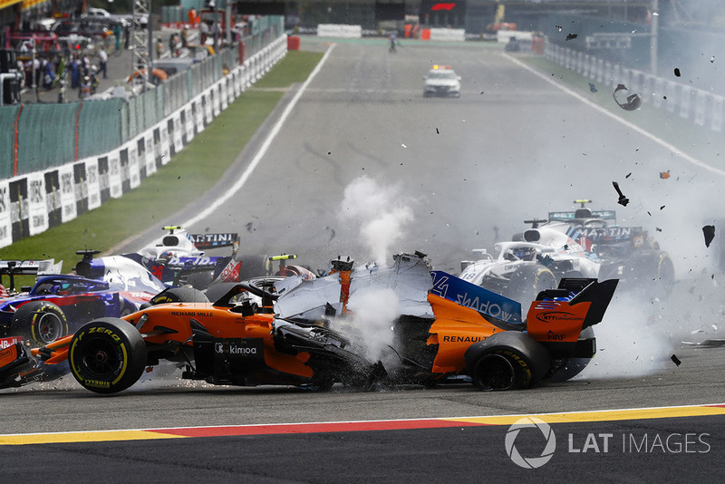Belga Nagydíj - F1 2018 - rajtbaleset