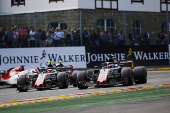 Romain Grosjean, Haas F1 Team VF-18, Kevin Magnussen, Haas F1 Team VF-18