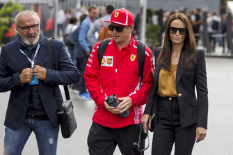 Kimi Raikkonen, Ferrari with his wife Minttu Virtanen,