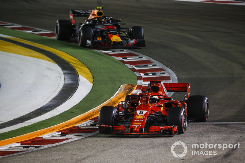 GP Singapura: Strategi pit buat Vettel tersalip Verstappen
