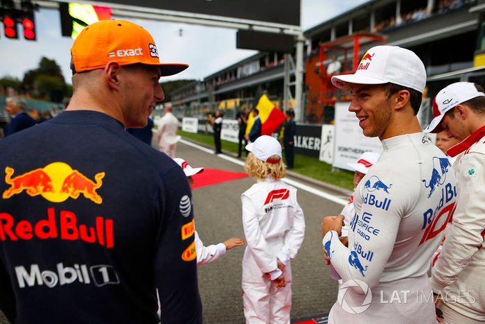 Max Verstappen, Red Bull Racing,y Pierre Gasly, Toro Rosso