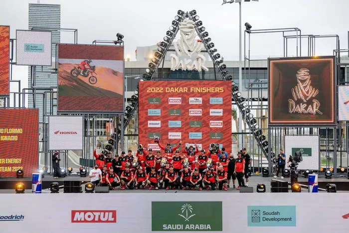 #88 Monster Energy Honda Team 2022: Joan Barreda Bort, #7 Monster Energy Honda Team 2022: Pablo Quintanilla, #11 Monster Energy Honda Team 2022: Jose Ignacio Cornejo Florimo, #2 Monster Energy Honda Team 2022: Ricky Brabec 