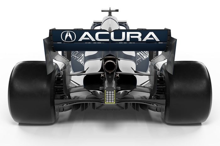 AlphaTauri AT02 con la decoración de Acura