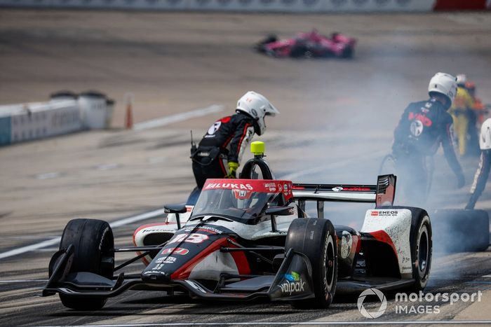 David Malukas, Dale Coyne Racing con HMD Honda, parada en boxes