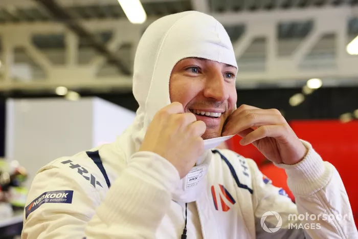 Jake Dennis , Andretti Formula E gets ready in the garage
