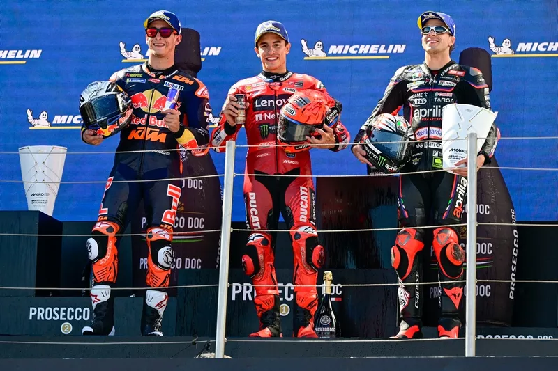 Pedro Acosta, Red Bull KTM Factory Racing, Marco Bezzecchi, Aprilia Racing, Marc Marquez, Ducati Team