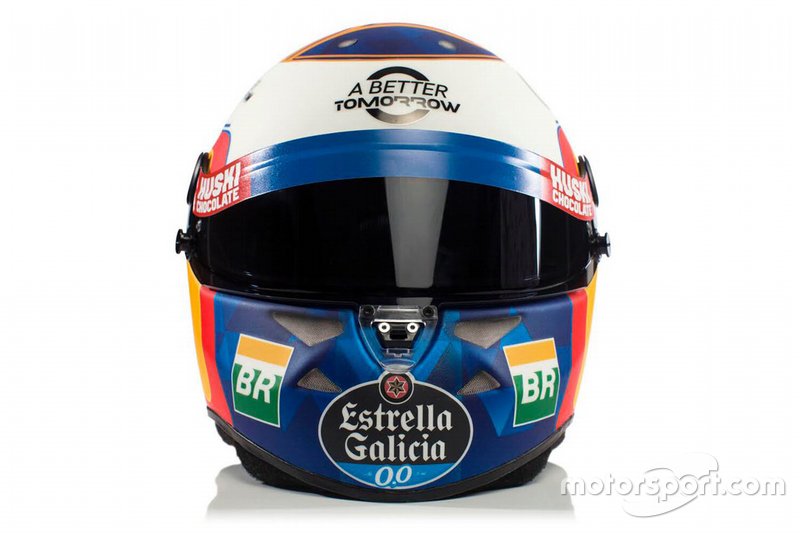 El casco de Carlos Sainz Jr., McLaren