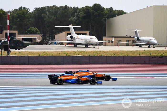 Daniel Ricciardo, McLaren MCL35M, Lando Norris, McLaren MCL35M