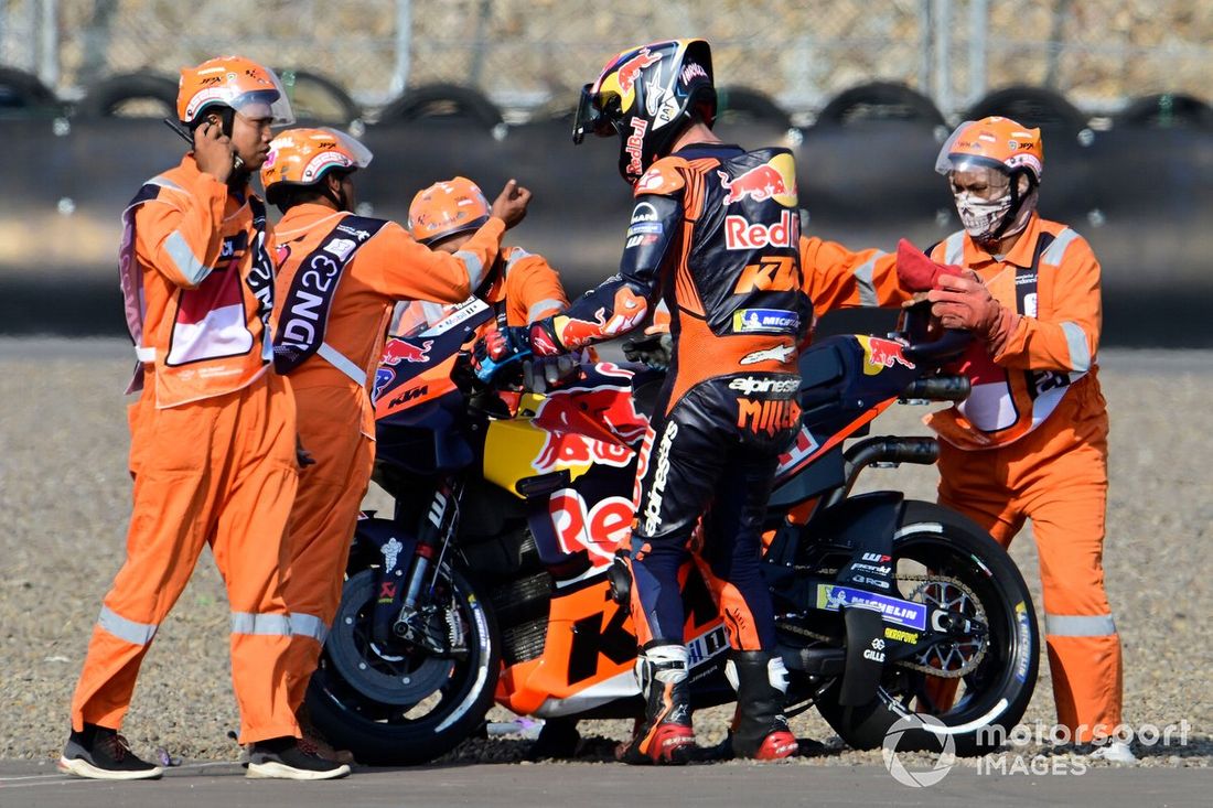 Jack Miller, caída del Red Bull KTM Factory Racing