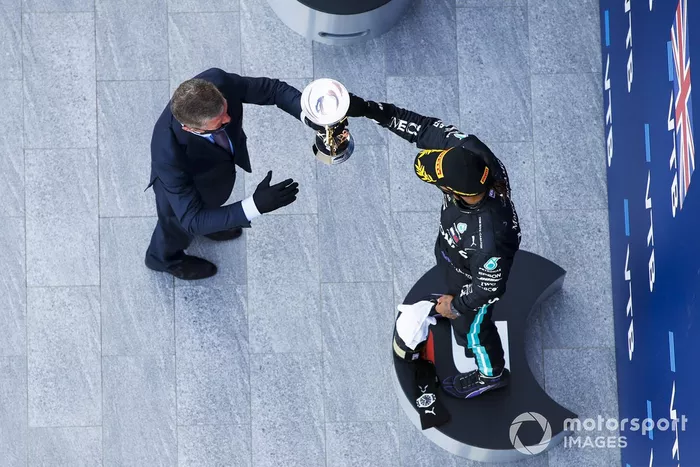 Podio: tercer lugar Lewis Hamilton, Mercedes-AMG F1