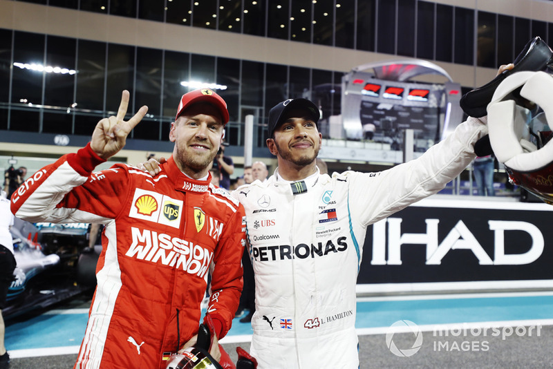 Sebastian Vettel, Ferrari, Lewis Hamilton, Mercedes AMG F1