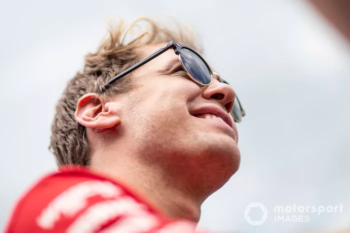 Sebastian Vettel, Ferrari en el desfile de pilotos