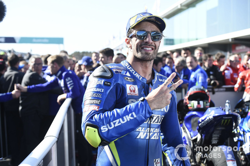 Second place Andrea Iannone, Team Suzuki MotoGP
