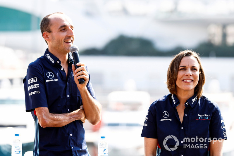 Claire Williams, Deputy Team Principal, Williams Racing, Robert Kubica, Williams Racing, for 2019