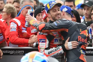 Le vainqueur Andrea Dovizioso, Ducati Team, le troisième, Pol Espargaro, Red Bull KTM Factory Racing