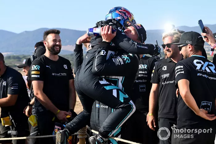 Mikaela Ahlin-Kottulinsky, Johan Kristoffersson, Rosberg X Racing celebran