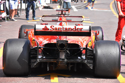 Détail de l'arrière d'une Ferrari SF70-H