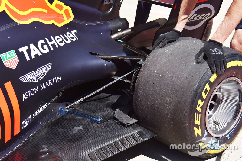 Red Bull Racing RB13 detail van de zijkant