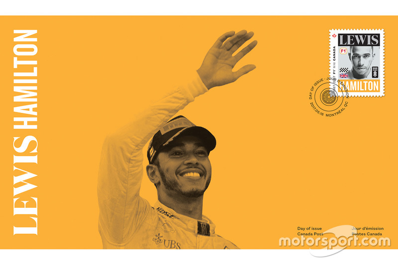 Sello de correos de Lewis Hamilton