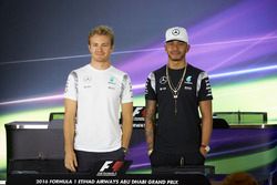 Nico Rosberg, Mercedes AMG F1, Lewis Hamilton, Mercedes AMG F1 during the press conference