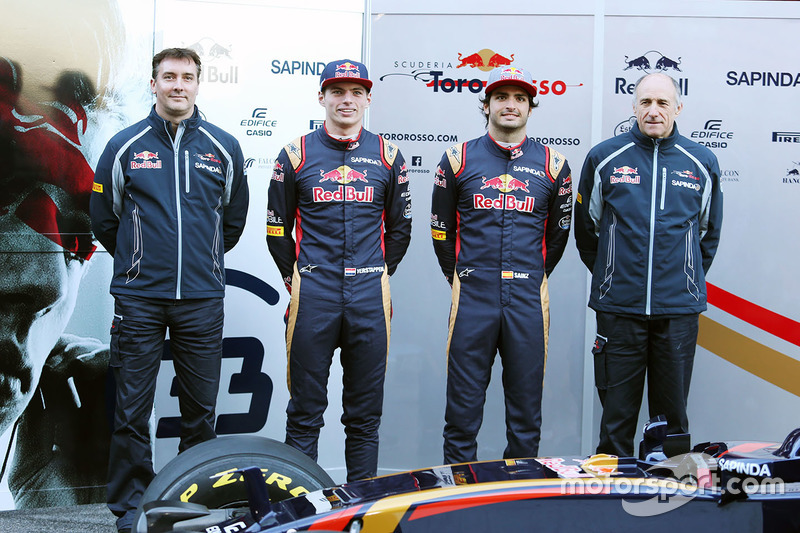 James Key, Director técnico de Toro Rosso con Max Verstappen, Scuderia Toro Rosso, Carlos Sainz Jr., Toro Rosso y Franz Tost, Scuderia Toro Rosso Director del equipo