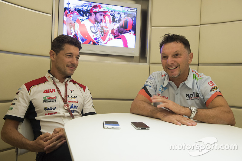 Lucio Cecchinello et Fausto Gresini