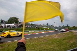 Crash for #24 Team Zakspeed, Nissan GT-R Nismo GT3: Marc Gassner, Florian Strauß, Tom Coronel