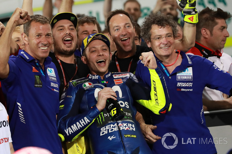 Третє місце Валентино Россі, Yamaha Factory Racing, Катар, 2018 рік