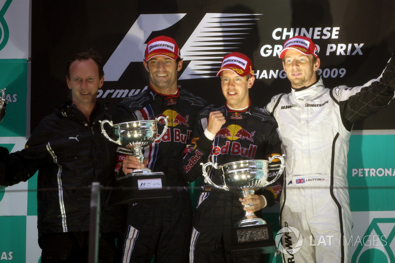 Podium: 1. Sebastian Vettel, Red Bull; 2. Mark Webber, Red Bull; 3. Jenson Button, Brawn