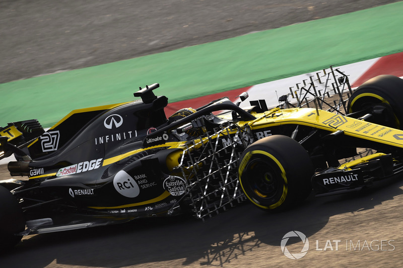 Nico Hulkenberg, Renault Sport F1 Team RS18, avec des capteurs aéro