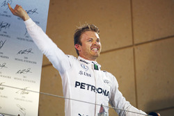 Podio: il vincitore della gara Nico Rosberg, Mercedes AMG F1