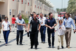 Christian Horner, Red Bull Racing, Teamchef und Robert Fernley, Sahara Force India F1, Teamchef