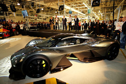 A side view of the AM-RB 001 at the Aston Martin and Red Bull Racing Project AMRB 001 Unveil