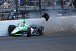 Choque de Sage Karam, Dreyer & Reinbold Racing Chevrolet