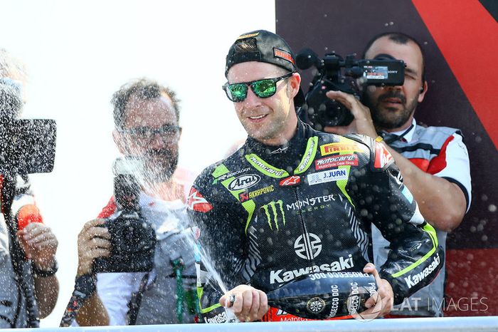 Podium: second place Jonathan Rea, Kawasaki Racing
