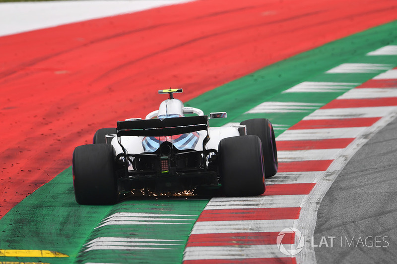 Sergey Sirotkin, Williams FW41, solleva scintille