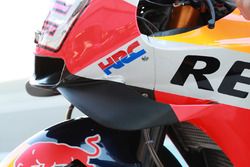 Detalle de la moto de Marc Marquez, Repsol Honda Team