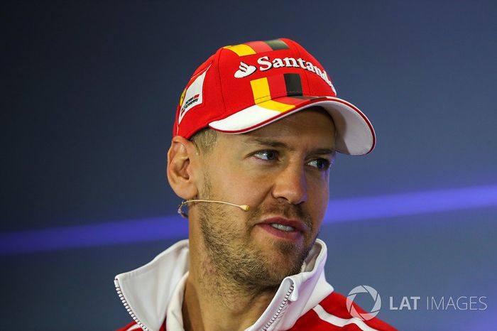 Sebastian Vettel, Ferrari en la conferencia de prensa