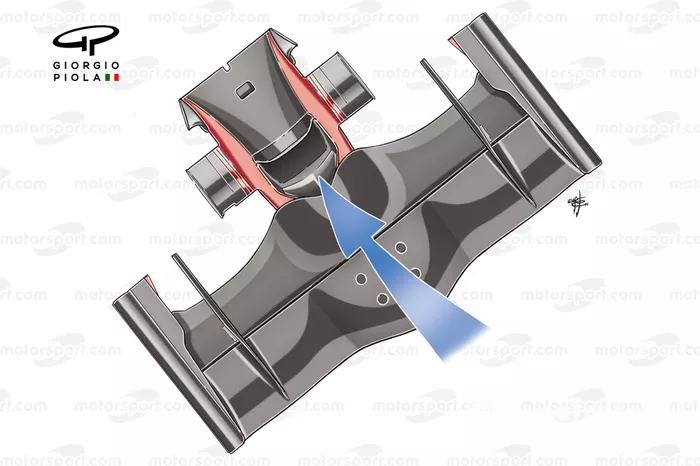 Ferrari F2008 bico com detalhe do Duto-S