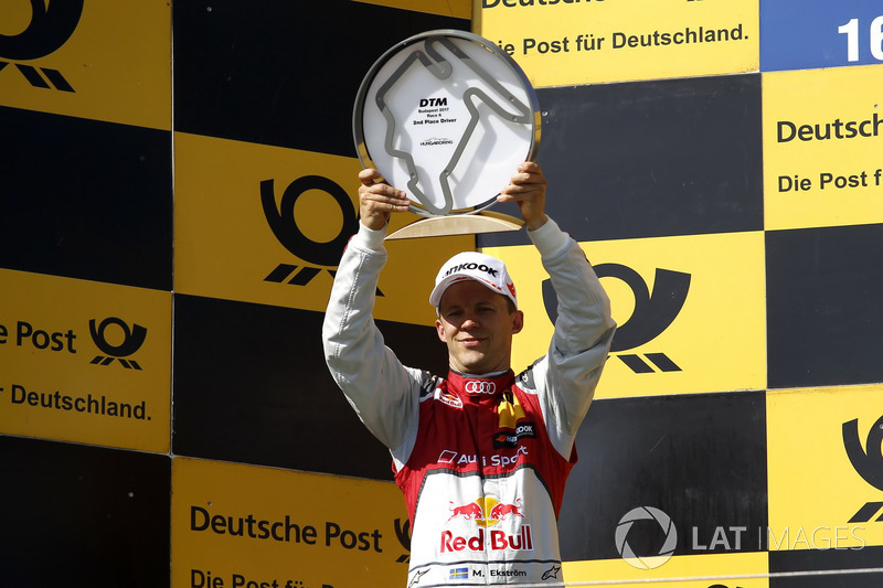 Подіум: друге місце Маттіас Екстрьом, Audi Sport Team Abt Sportsline, Audi A5 DTM