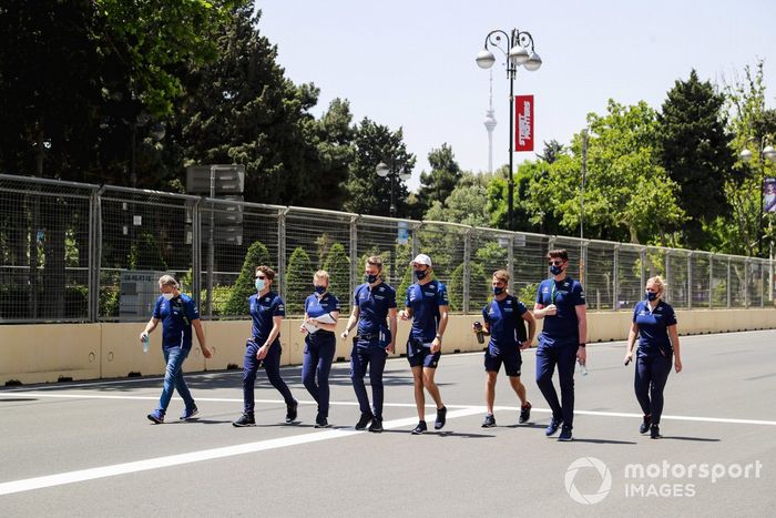 Nicholas Latifi, Williams walks the track 