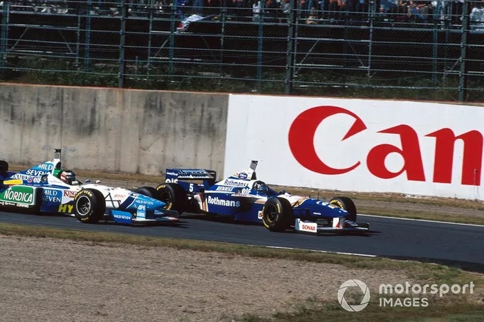Gerhard Berger, Benetton, Damon Hill, Williams, al GP del Giappone del 1996