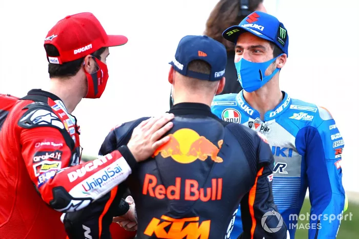 Andrea Dovizioso, Ducati Team, Brad Binder, Red Bull KTM Factory Racing, Joan Mir, Team Suzuki MotoGP