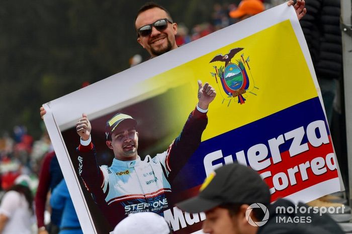 A fan of F2 racer Juan Manuel Correa