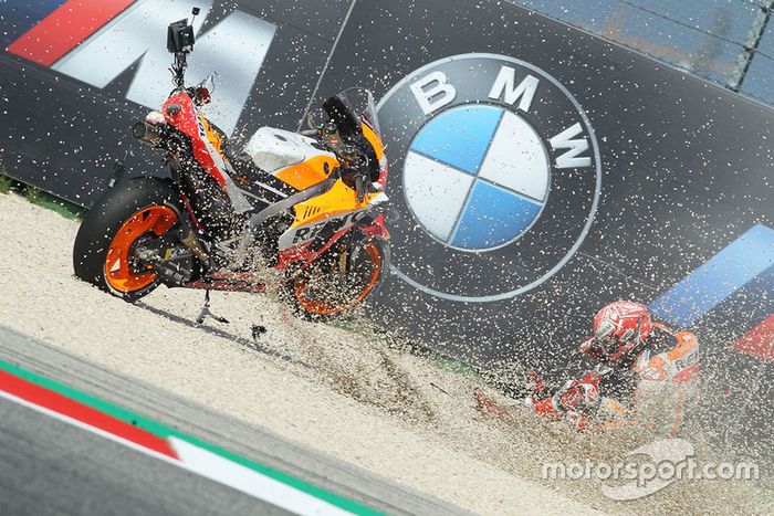 Marc Marquez, Repsol Honda Team caída Q2 Misano