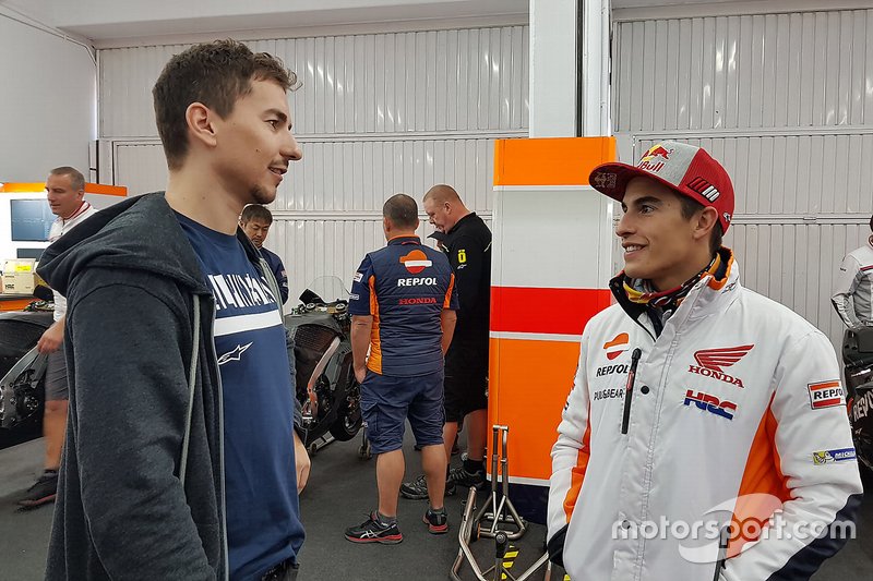 Jorge Lorenzo mit Teamkollegen Marc Marquez